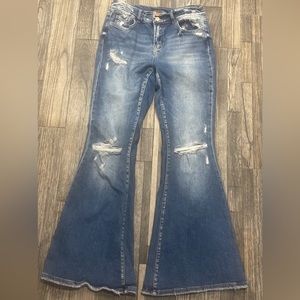 Flying monkey mid rise super flare size 29